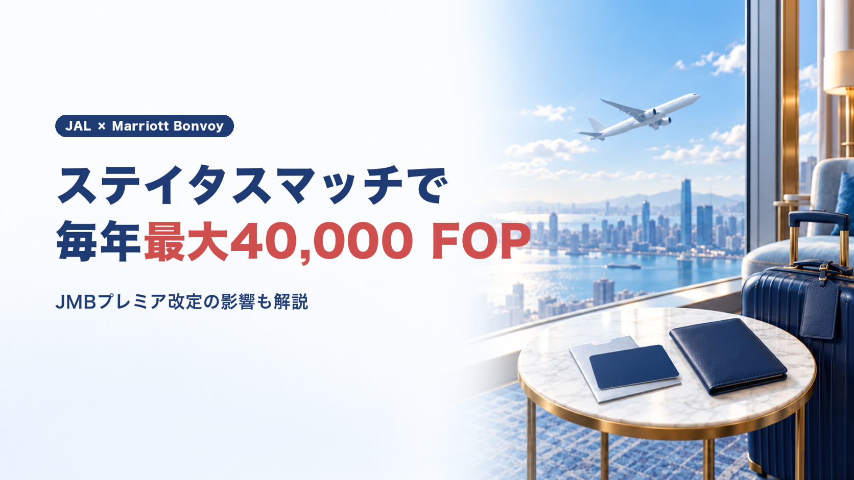 JAL×Marriott Bonvoyステイタスマッチを解説｜もらえるFOPとJMBプレミア改定の影響